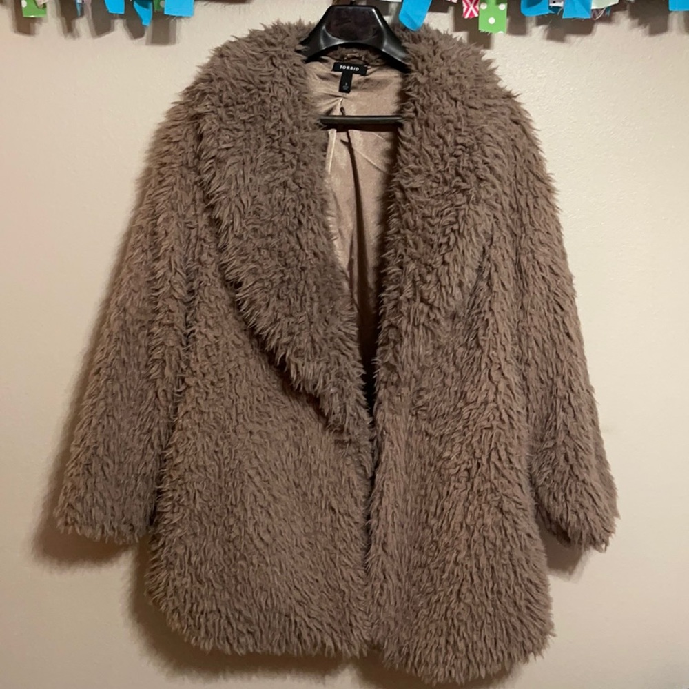 Torrid Faux Fur Coat 3 3x 3xl 22/24